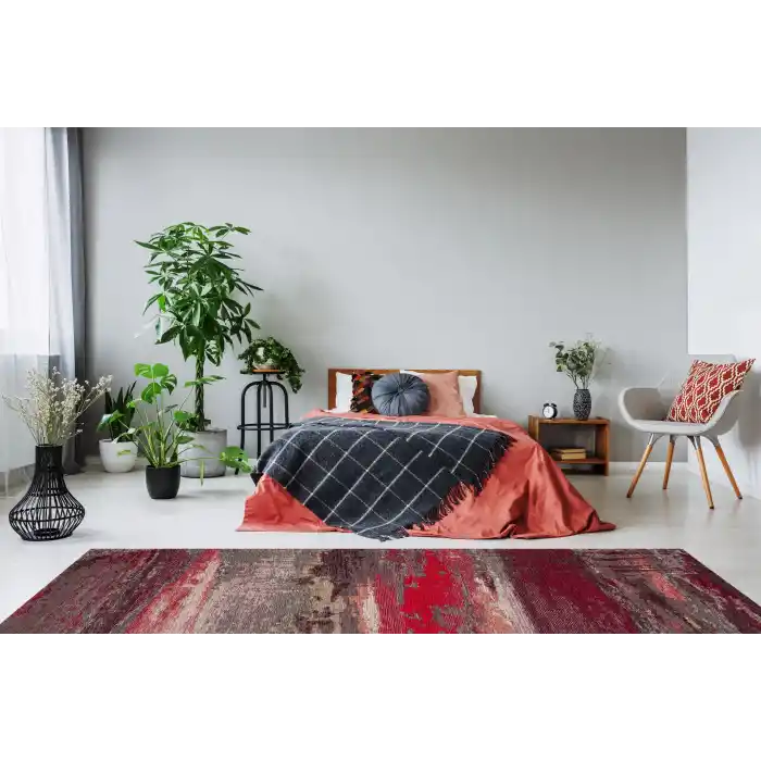 SMART HALI 0119 Kolay Kullanımlı Çok Renkli Modern İnce Dokuma Halı