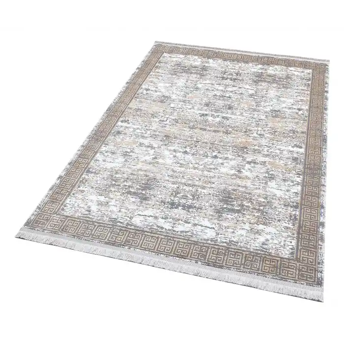 SATEEN HALI 0307 Hav Toz Vermez Yıkanabilir Kaymaz İnce Dokuma Modern Halı