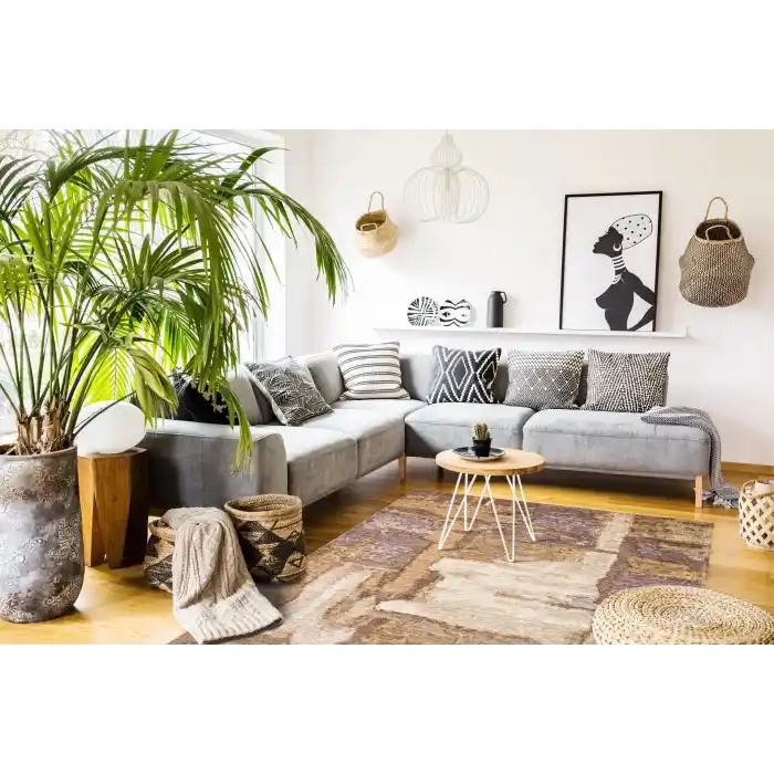 SMART HALI 0141 Kolay Kullanımlı Çok Renkli Modern İnce Dokuma Halı