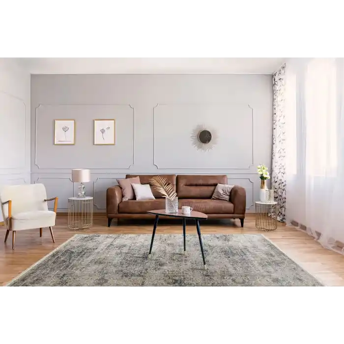 VERONA DYED HALI 0043 Overdyed Kolay Kullanımlı Yumuşak İpeksi Tuşeli Yüksek Alçak Oymalı Modern İnce Makine Halısı