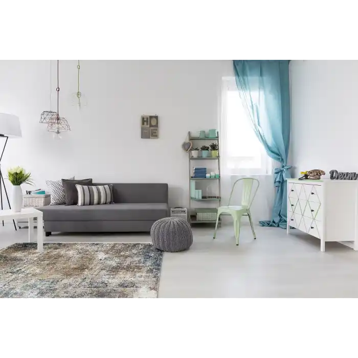 VERONA HALI 0371 Kolay Kullanımlı Yumuşak İpeksi Tuşeli Yüksek Alçak Oymalı Modern İnce Makine Halısı