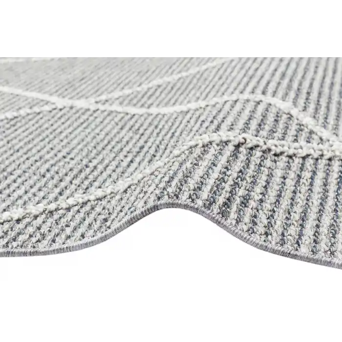 Soho Sh 02 Grey Hav Vermeyen Özel Ipler Ile Üretilen Etnik Örgü Desenlere Sahip Makine Halısı