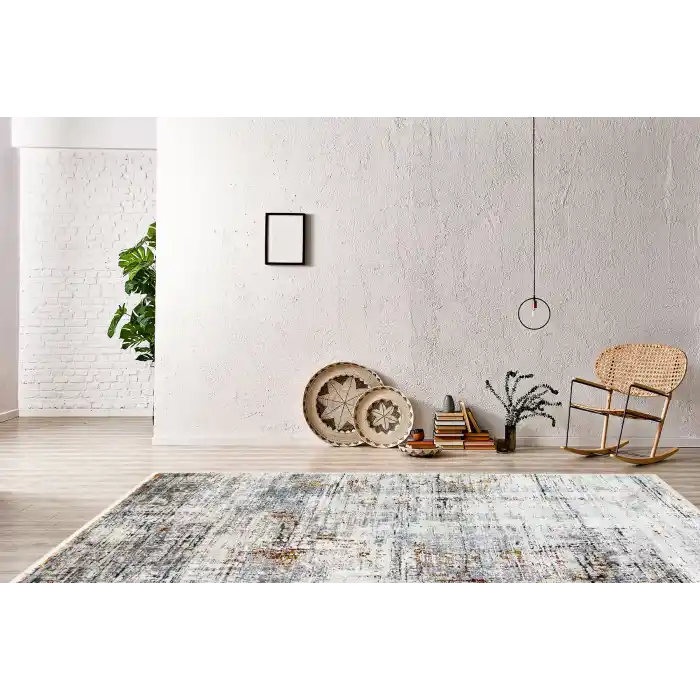 SOLE HALI 0031 Kolay Kullanımlı Hav Toz Vermez Çok Renkli Parlak Modern Makine Halısı