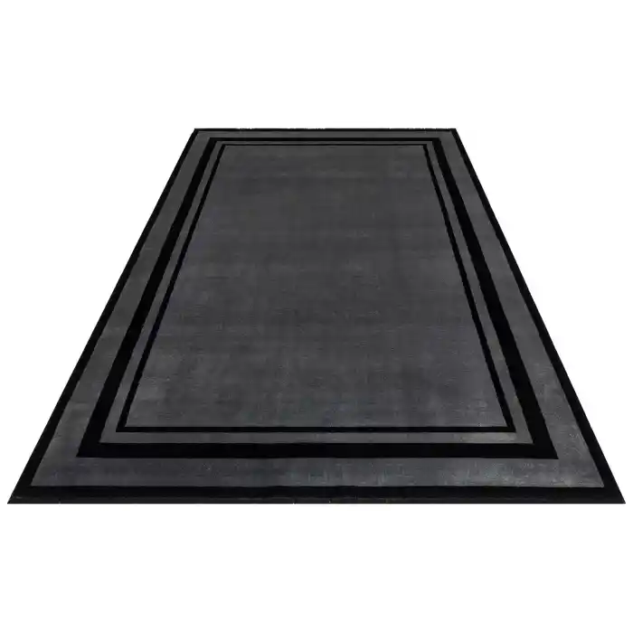 VOGUE HALI 0186 El Emeği ile Özel Tezgahlarda Üretilen Şık Bordür Desenli Art Deco Bambu Uşak Halısı