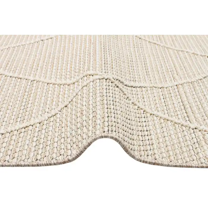 Soho Sh 02 Beige Hav Vermeyen Özel Ipler Ile Üretilen Etnik Örgü Desenlere Sahip Makine Halısı