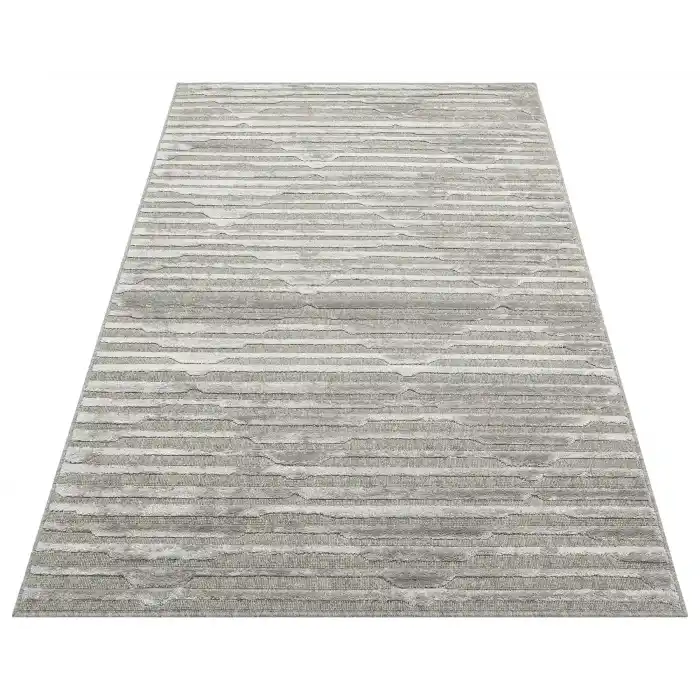 ZENITH HALI 0015 Yüksek Alçak Dokulu Naturel Yün ve Viskon Modern Dokuma Halı