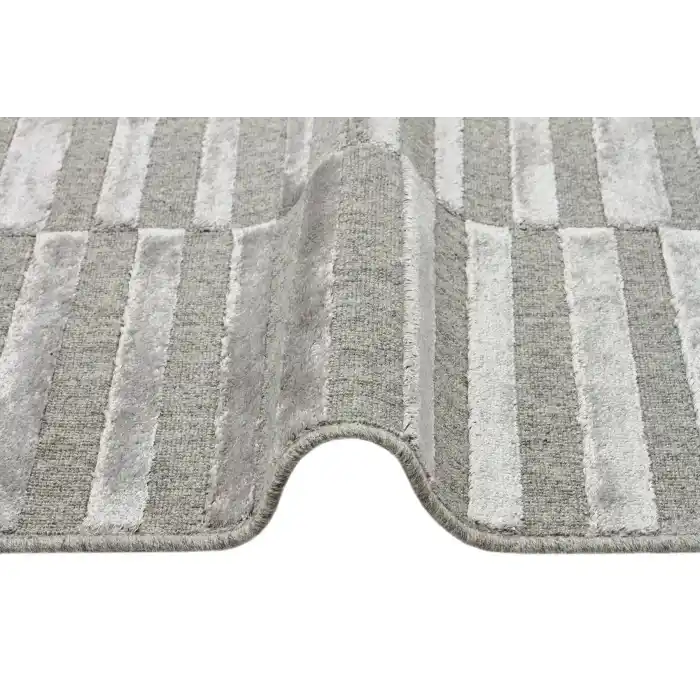 ZENITH HALI 0022 Yüksek Alçak Dokulu Naturel Yün ve Viskon Modern Dokuma Halı