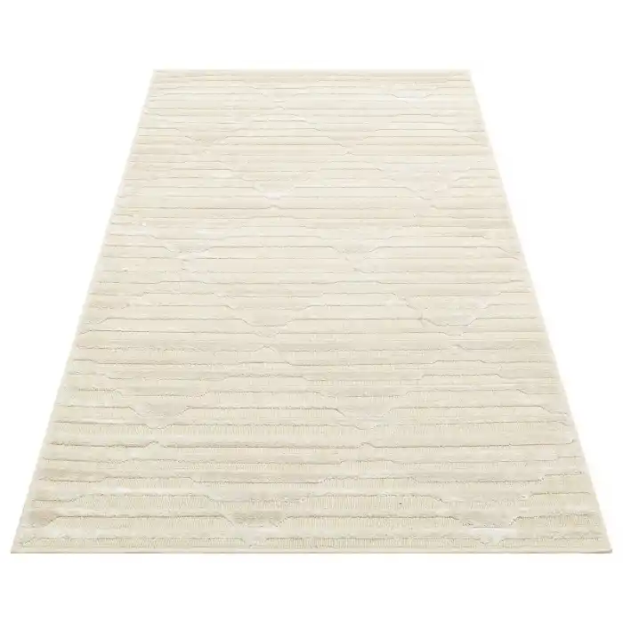 ZENITH HALI 0065 Yüksek Alçak Dokulu Naturel Yün ve Viskon Modern Dokuma Halı