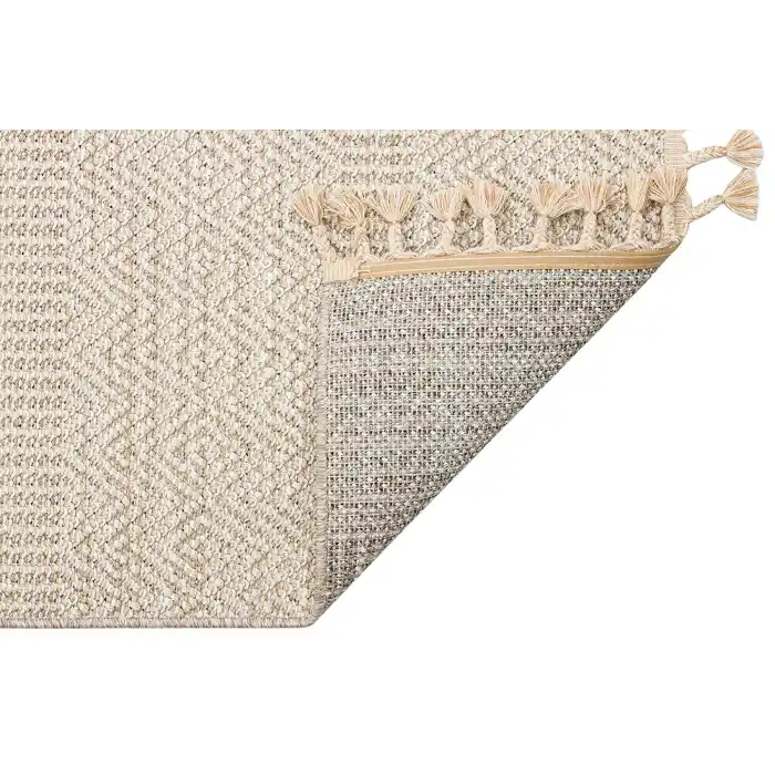 Soho Sh 01 Beige Hav Vermeyen Özel Ipler Ile Üretilen Etnik Örgü Desenlere Sahip Makine Halısı