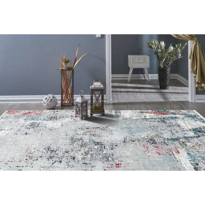 VERONA HALI 0302 Kolay Kullanımlı Yumuşak İpeksi Tuşeli Yüksek Alçak Oymalı Modern İnce Makine Halısı