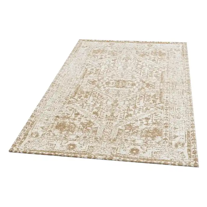 TOLEDO HALI 0014 Hav Toz Vermez Antibakteriyel Vintage Desenli Yıkanabilir İnce Dokuma Halı