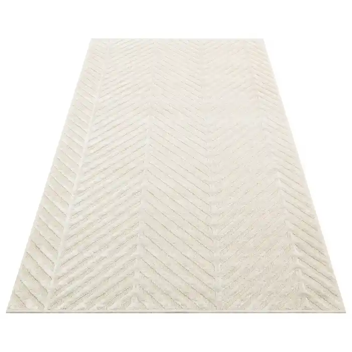 ZENITH HALI 0087 Yüksek Alçak Dokulu Naturel Yün ve Viskon Modern Dokuma Halı