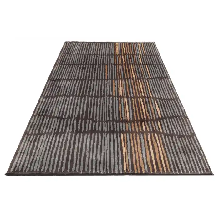 VOGUE HALI 0348 El Emeği ile Özel Tezgahlarda Üretilen Şık Bordür Desenli Art Deco Bambu Uşak Halısı