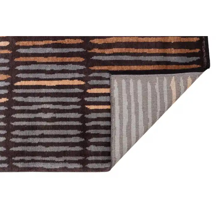 VOGUE HALI 0348 El Emeği ile Özel Tezgahlarda Üretilen Şık Bordür Desenli Art Deco Bambu Uşak Halısı