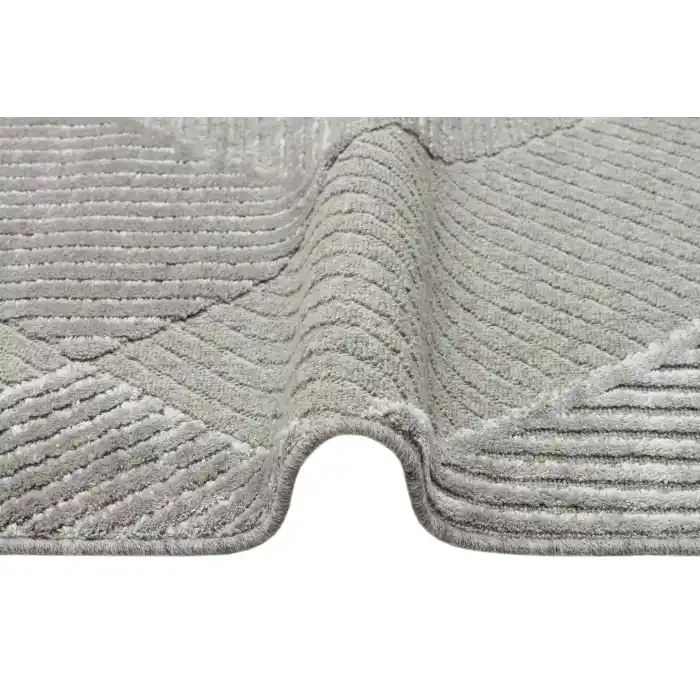 ZENITH HALI 0005 Yüksek Alçak Dokulu Naturel Yün ve Viskon Modern Dokuma Halı