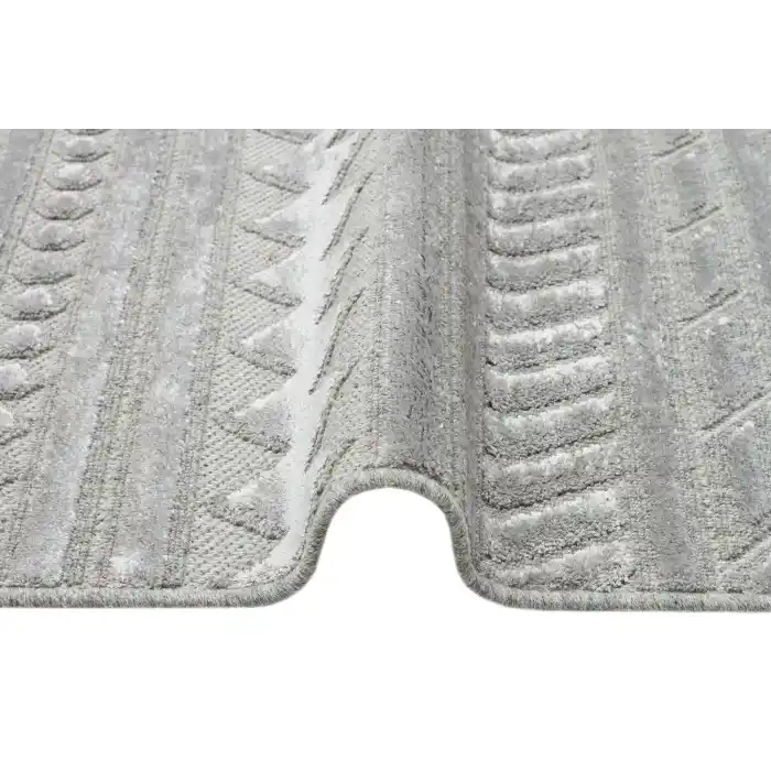 ZENITH HALI 0048 Yüksek Alçak Dokulu Naturel Yün ve Viskon Modern Dokuma Halı