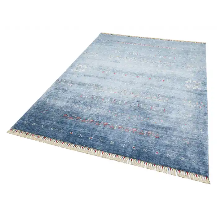 ZARA HALI 0057 Otantik Desenli Özel Hav Vermeyen ve Kolay Temizlenebilir Tensel Kullanılarak El Emeği ile Özel Tezgahlarda Üretilen Modern Uşak Halısı