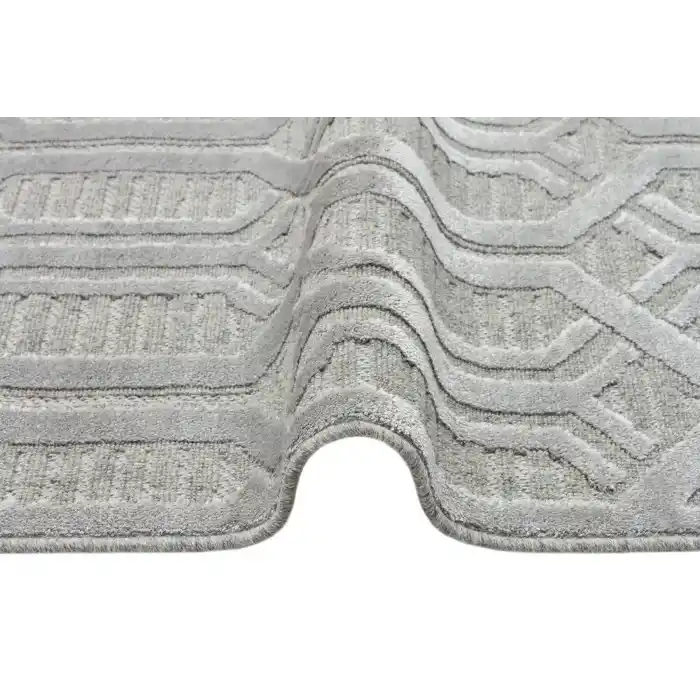 ZENITH HALI 0053 Yüksek Alçak Dokulu Naturel Yün ve Viskon Modern Dokuma Halı