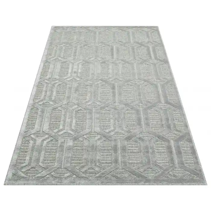 ZENITH HALI 0053 Yüksek Alçak Dokulu Naturel Yün ve Viskon Modern Dokuma Halı