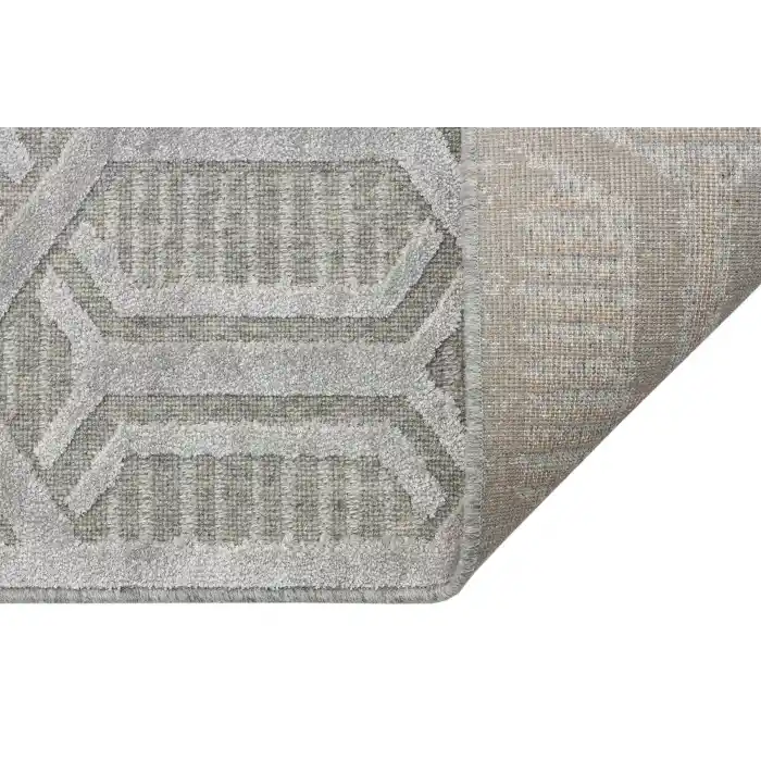 ZENITH HALI 0053 Yüksek Alçak Dokulu Naturel Yün ve Viskon Modern Dokuma Halı