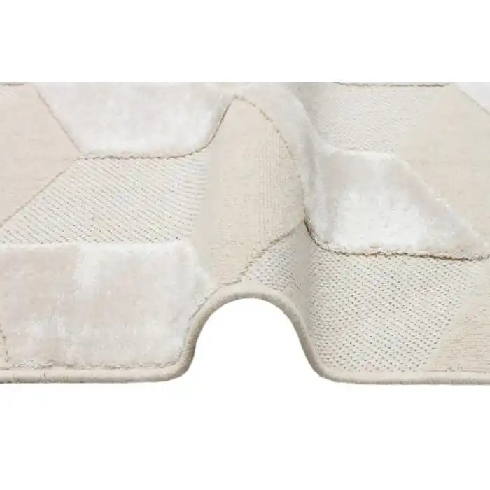 ZENITH HALI 0096 Yüksek Alçak Dokulu Naturel Yün ve Viskon Modern Dokuma Halı