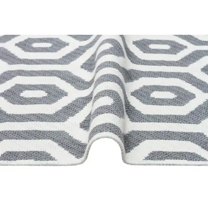 Arya Ar 17 Grey Pink %100 Geri Dönüşümlü Pamuktan Çift Taraflı Yıkanabilir Modern Dekoratif Kilim