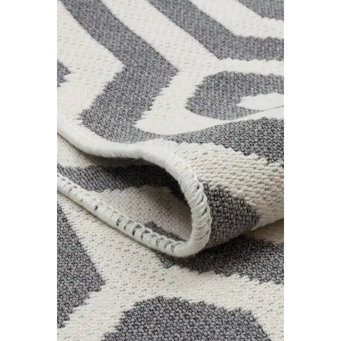 Arya Ar 17 Grey Pink %100 Geri Dönüşümlü Pamuktan Çift Taraflı Yıkanabilir Modern Dekoratif Kilim