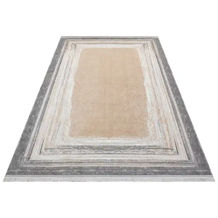 SATEEN HALI 0448 Hav Toz Vermez Yıkanabilir Kaymaz İnce Dokuma Modern Halı