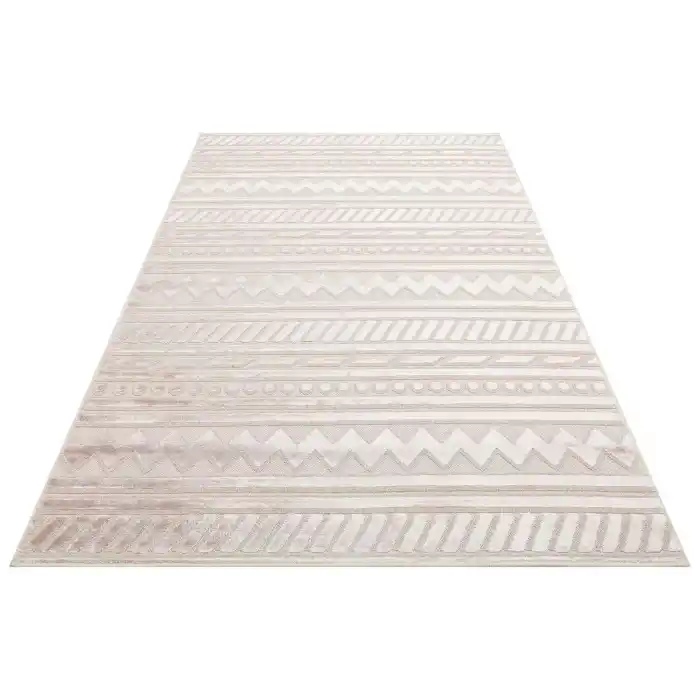 ZENITH DYED HALI 0096 Yüksek Alçak Dokulu Naturel Yün ve Viskon Modern Dokuma Halı