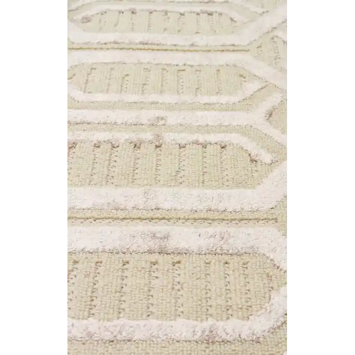 ZENITH DYED HALI 0132 Yüksek Alçak Dokulu Naturel Yün ve Viskon Modern Dokuma Halı