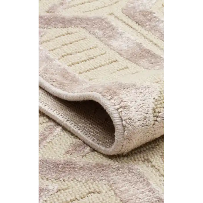 ZENITH DYED HALI 0132 Yüksek Alçak Dokulu Naturel Yün ve Viskon Modern Dokuma Halı