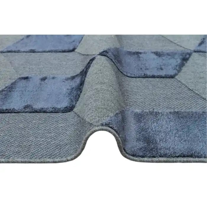 ZENITH DYED HALI 0077 Yüksek Alçak Dokulu Naturel Yün ve Viskon Modern Dokuma Halı