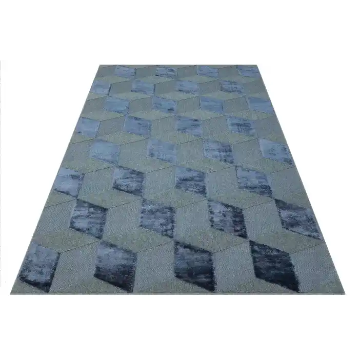 ZENITH DYED HALI 0077 Yüksek Alçak Dokulu Naturel Yün ve Viskon Modern Dokuma Halı