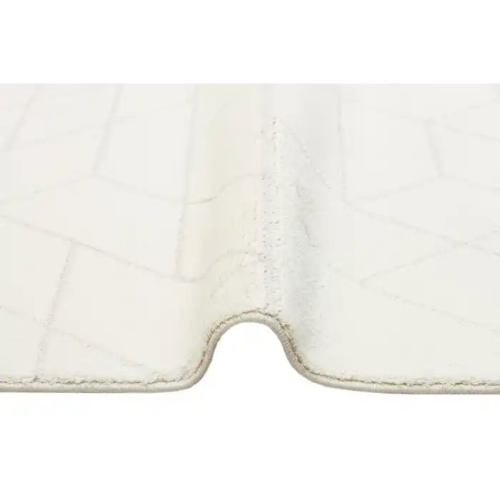 Urban 03 White Etnik Desenlere Sahip Hav Toz Vermez Yumuşak Dokulu Modern Halı