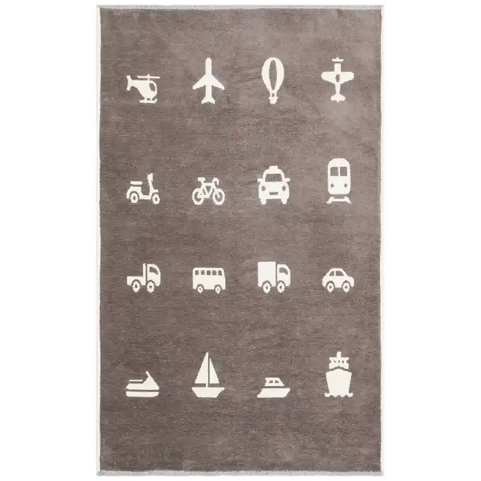 MIA COTTON HALI 0002 Yıkanabilir Çift Taraflı Pofuduk Dokuma Pamuk Kilim