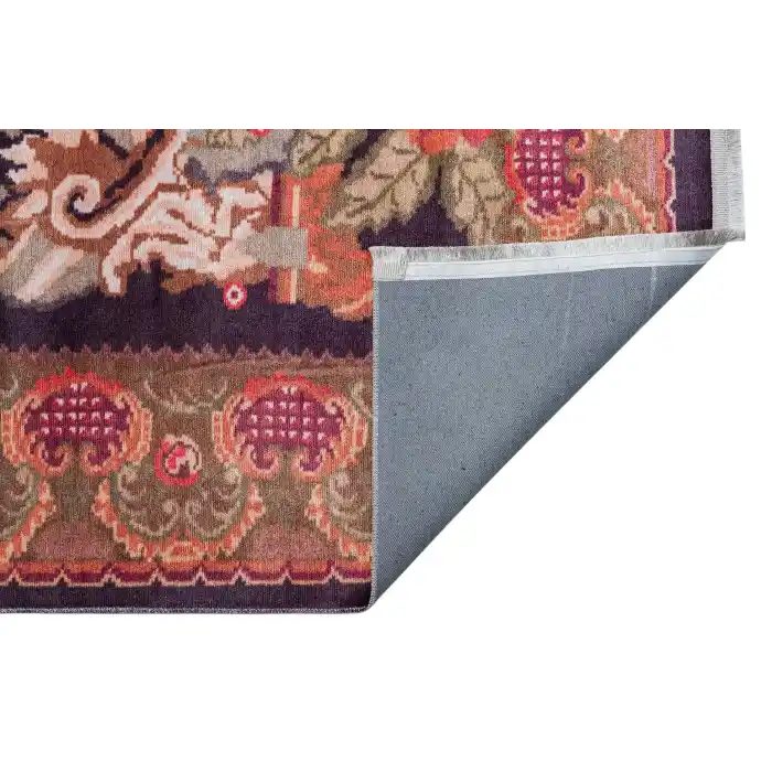 Antique ATK 01 Black Yıkanabilir Modern Ve Etnik Desenli Kaymaz Tabanlı Makine Halısı