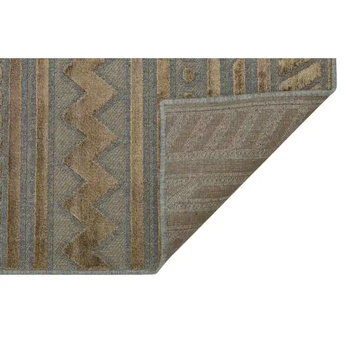 ZENITH DYED HALI 0124 Yüksek Alçak Dokulu Naturel Yün ve Viskon Modern Dokuma Halı