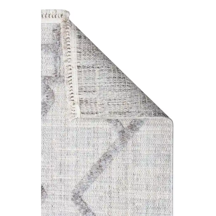 MALIBU HALI 0001 Hav Toz Vermez Yumuşak Dokulu Etnik Örgü Desenlere Sahip Modern İskandinav Halı