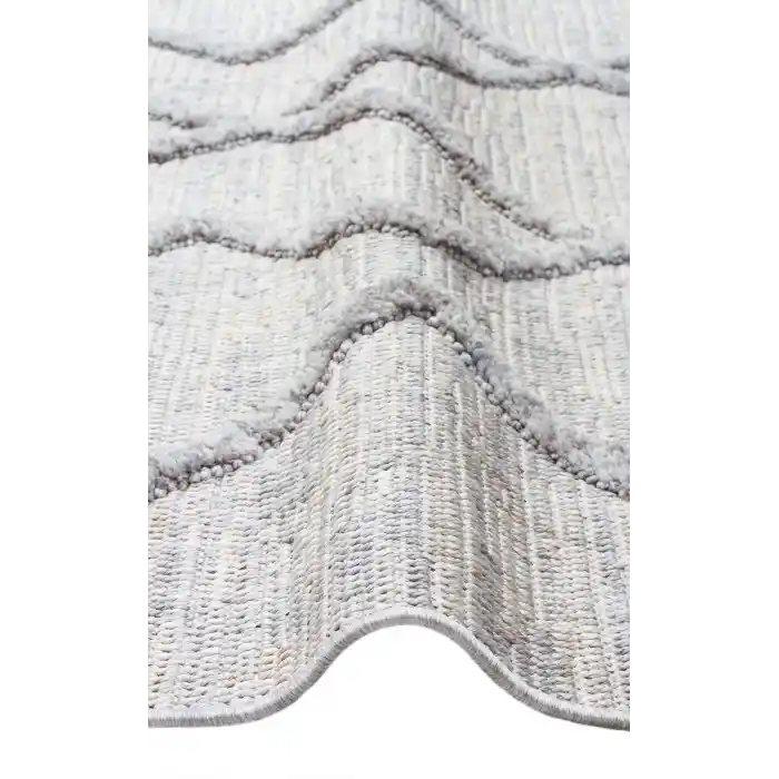 MALIBU HALI 0001 Hav Toz Vermez Yumuşak Dokulu Etnik Örgü Desenlere Sahip Modern İskandinav Halı