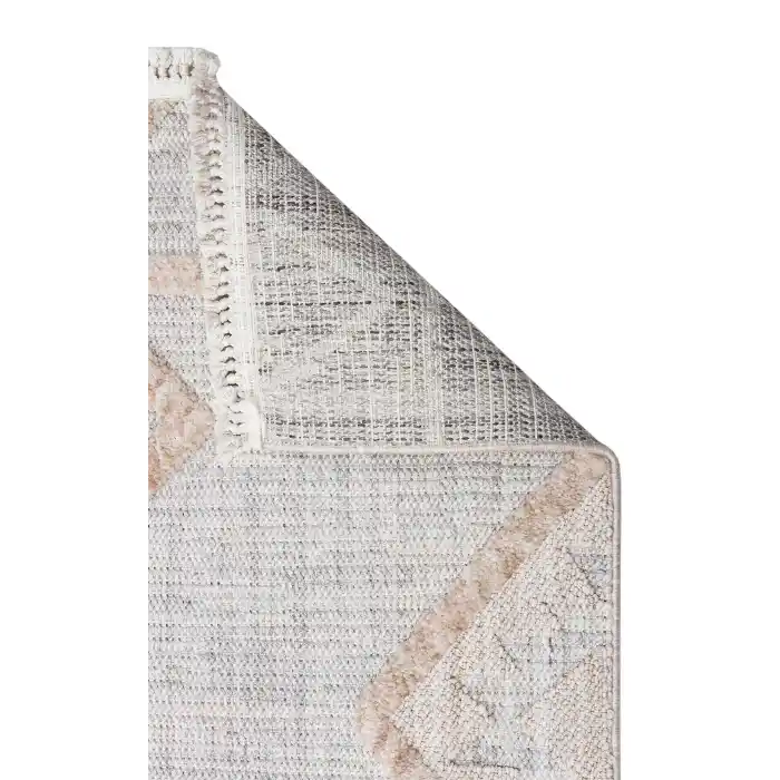 MALIBU HALI 0008 Hav Toz Vermez Yumuşak Dokulu Etnik Örgü Desenlere Sahip Modern İskandinav Halı