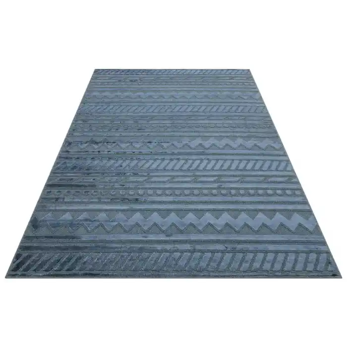 ZENITH DYED HALI 0108 Yüksek Alçak Dokulu Naturel Yün ve Viskon Modern Dokuma Halı