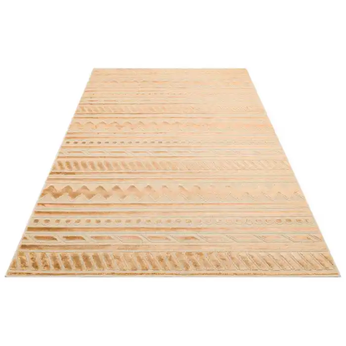 ZENITH DYED HALI 0115 Yüksek Alçak Dokulu Naturel Yün ve Viskon Modern Dokuma Halı