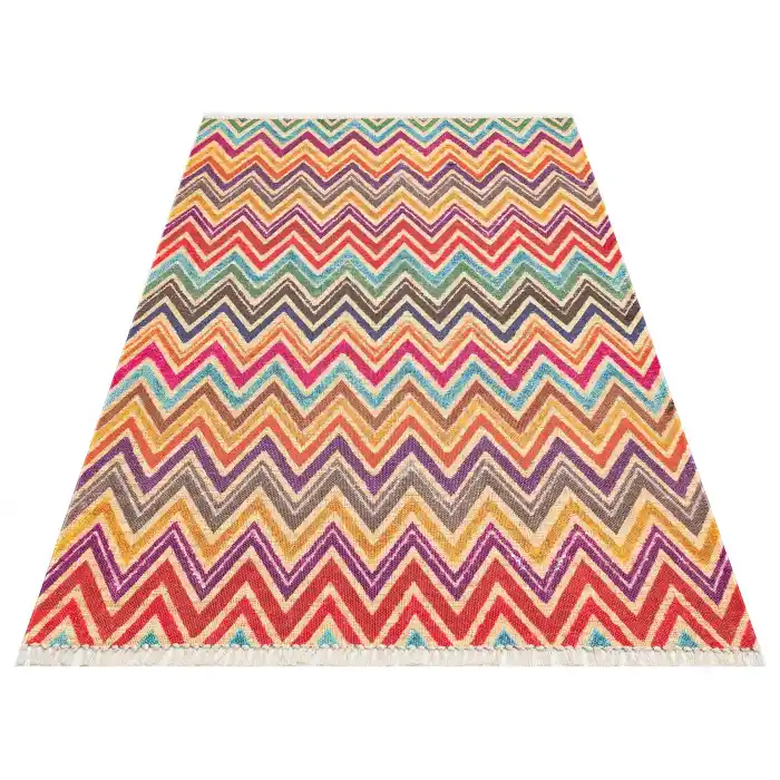 Asos As 09 Multy Jüt Hasır Görünümlü Hav Toz Vermeyen Çift Taraflı Kullanılabilen Yıkanabilir Kilim