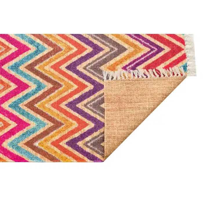 Asos As 09 Multy Jüt Hasır Görünümlü Hav Toz Vermeyen Çift Taraflı Kullanılabilen Yıkanabilir Kilim