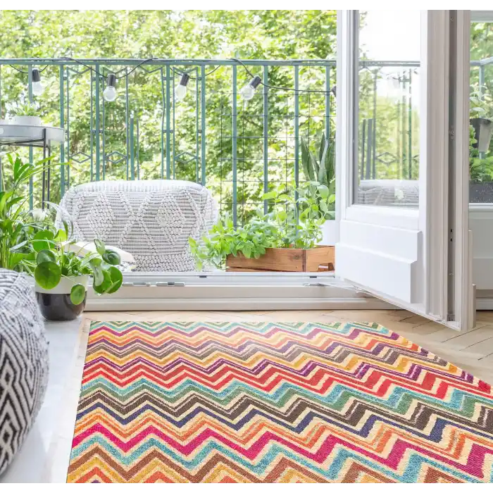 Asos As 09 Multy Jüt Hasır Görünümlü Hav Toz Vermeyen Çift Taraflı Kullanılabilen Yıkanabilir Kilim