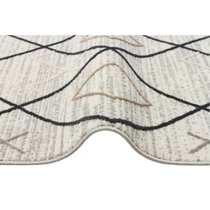 NOMAD HALI 0003 Moroccon ve Etnik Desenli Hav Toz Vermez İnce Dokuma Halı