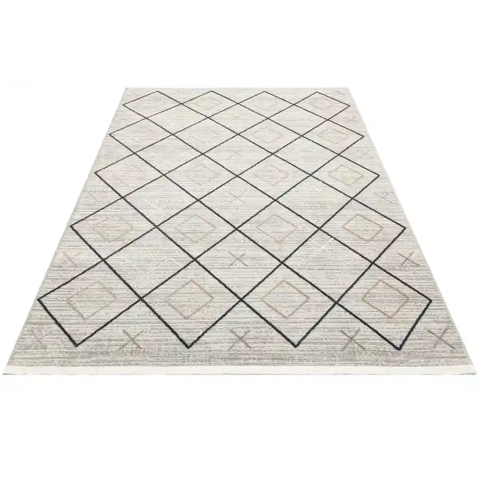 NOMAD HALI 0003 Moroccon ve Etnik Desenli Hav Toz Vermez İnce Dokuma Halı