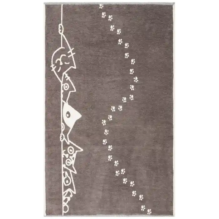 MIA COTTON HALI 0001 Yıkanabilir Çift Taraflı Pofuduk Dokuma Pamuk Kilim