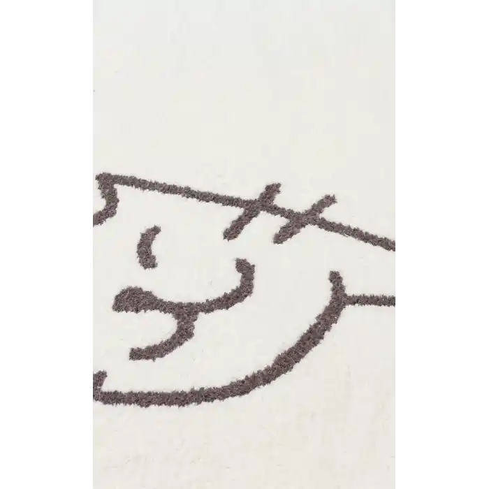 MIA COTTON HALI 0001 Yıkanabilir Çift Taraflı Pofuduk Dokuma Pamuk Kilim