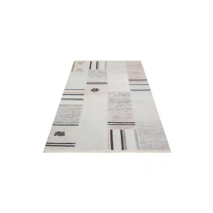 Ruby RB 13 Natural Black Yıkanabilir Kolay Kullanımlı Modern ve Geleneksel Desenlere Sahip Renkli Kilim